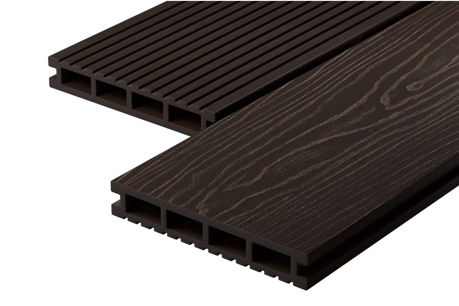 Террасная доска Decking Urban 150х24х3000 0,45м2 венге (Темный Орех)